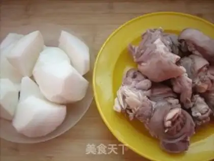 Make Lamb radish soup step 1