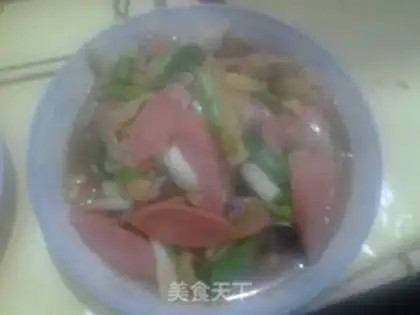 Make Garlic ham and mushrooms step 10