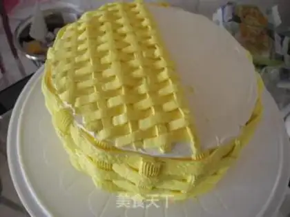 Make Five colored basket cakes step 13