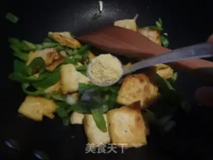 Make Pepper fried tofu step 7