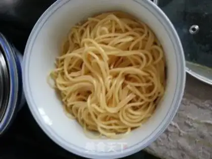 Make Cream bacon mushroom pasta step 6
