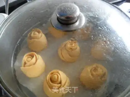 Make Yellow rose buns step 7