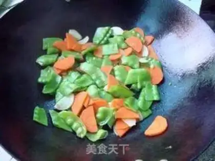 Make Carrot. Dutch beans step 4