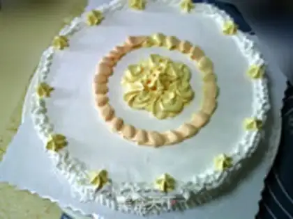 Make Birthday cream cake step 15