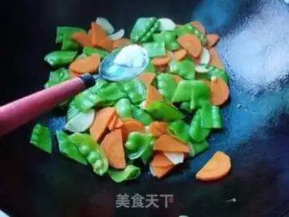 Make Carrot. Dutch beans step 5