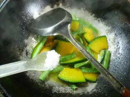 Make Peaches fried Japanese pumpkins step 6