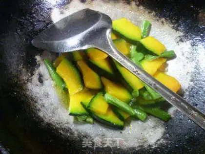 Make Peaches fried Japanese pumpkins step 8