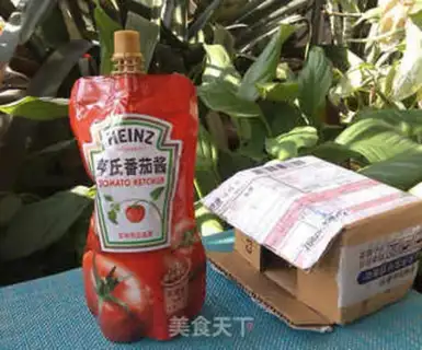 Make Ketchup, cheese and bread step 0