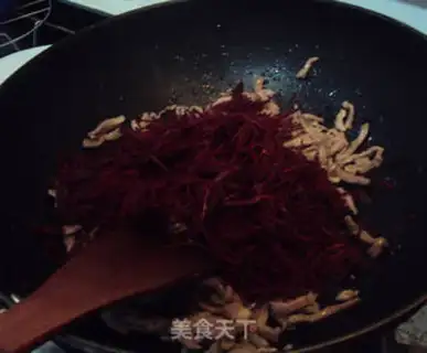 Make The veggie-head fried meat step 5