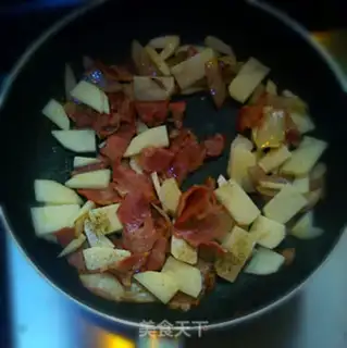Make Cheese potato bacon fried step 4