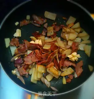 Make Cheese potato bacon fried step 5