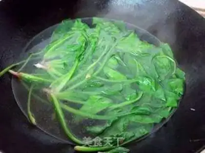 Make Eggflower spinach step 2