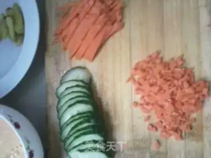 Make Korean egg rolls step 2