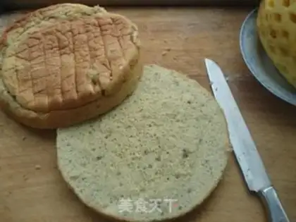 Make Apple Rose birthday cake step 1