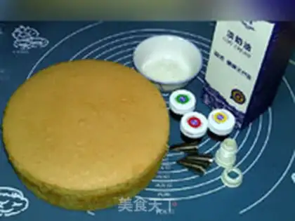 Make A flower cake step 0