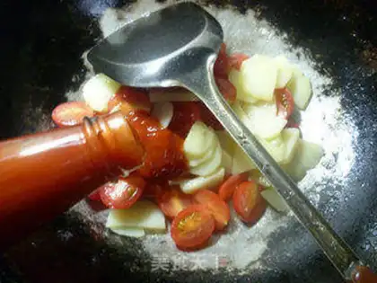Make Holy fruit, fried potatoes step 7