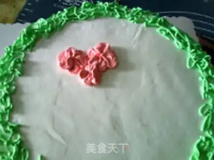 Make A flower cake step 9