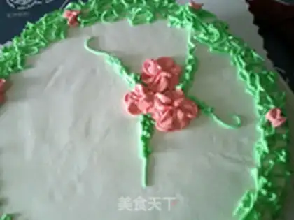 Make A flower cake step 12