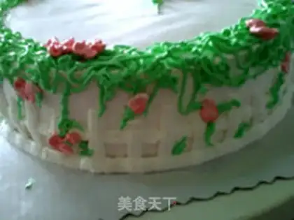 Make A flower cake step 13