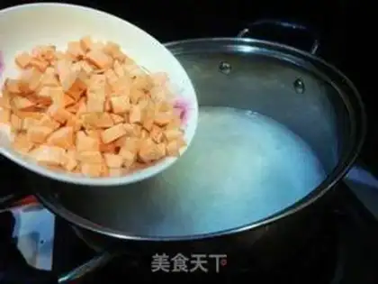 Make Sesame potato congee step 4