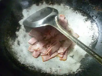 Make Green peppers, hot bacon step 5