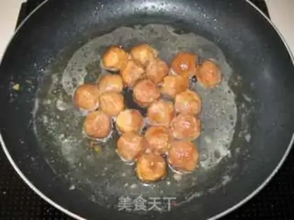 Make Curry meatballs and cherries step 5
