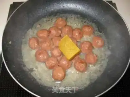 Make Curry meatballs and cherries step 6