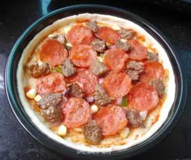 Make Beef sausage pizza step 12