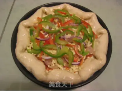 Make Shrimp-cheese heart pizza step 10