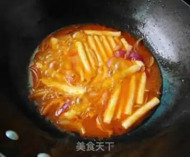 Make Hot fried rice cake step 4