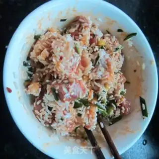 Make Onion pork and rice step 5