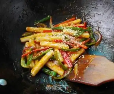 Make Hot fried rice cake step 6