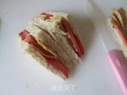 Make Ham sandwich step 9