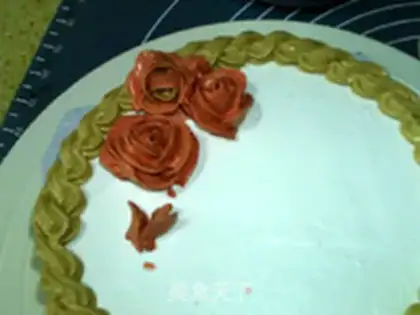 Make Flower cake: the basket step 12