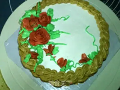 Make Flower cake: the basket step 15