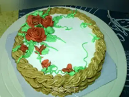 Make Flower cake: the basket step 16