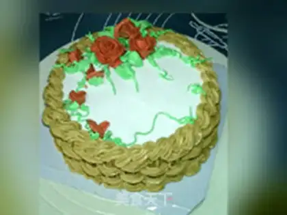 Make Flower cake: the basket step 17