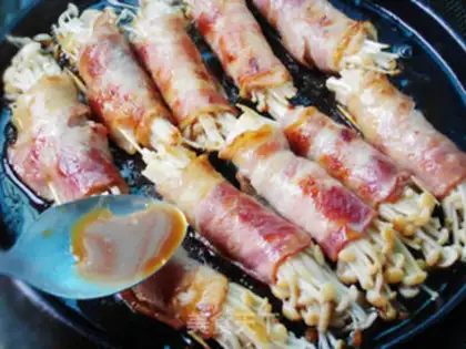 Make Iron-coated bacon pips step 6