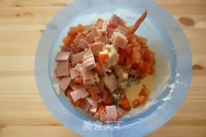 Make Ham cheese cake step 5