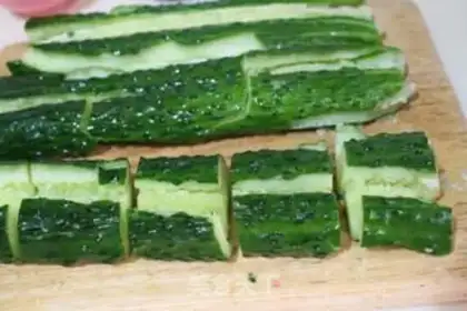 Make Shoot the cucumber step 1
