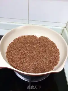 Make Red rice powder step 1