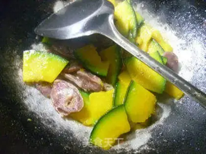 Make Weenie fried Japanese pumpkins step 6