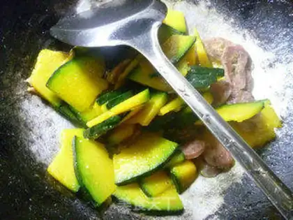 Make Weenie fried Japanese pumpkins step 9