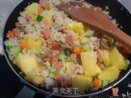 Make Pineapple rice step 13