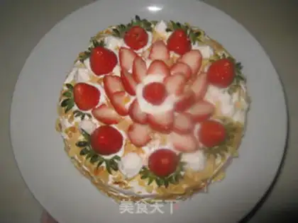 Make Almond butter strawberry cake step 12