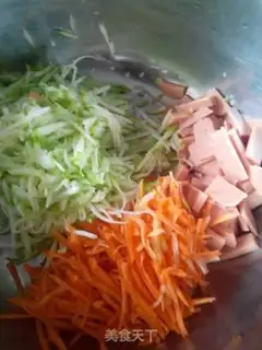 Make Vegetable pancakes step 1