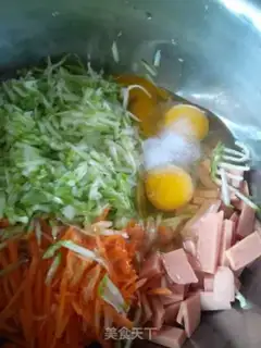 Make Vegetable pancakes step 2