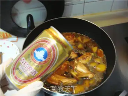Make Beer chickens burn potatoes with wings step 7