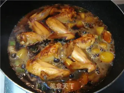 Make Beer chickens burn potatoes with wings step 8