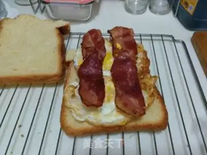 Make Bacon egg cheese sandwich step 7